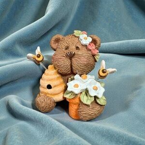 Cherished Teddies? Honey Bear, Bee Flowers and Beehive Brooch Pin